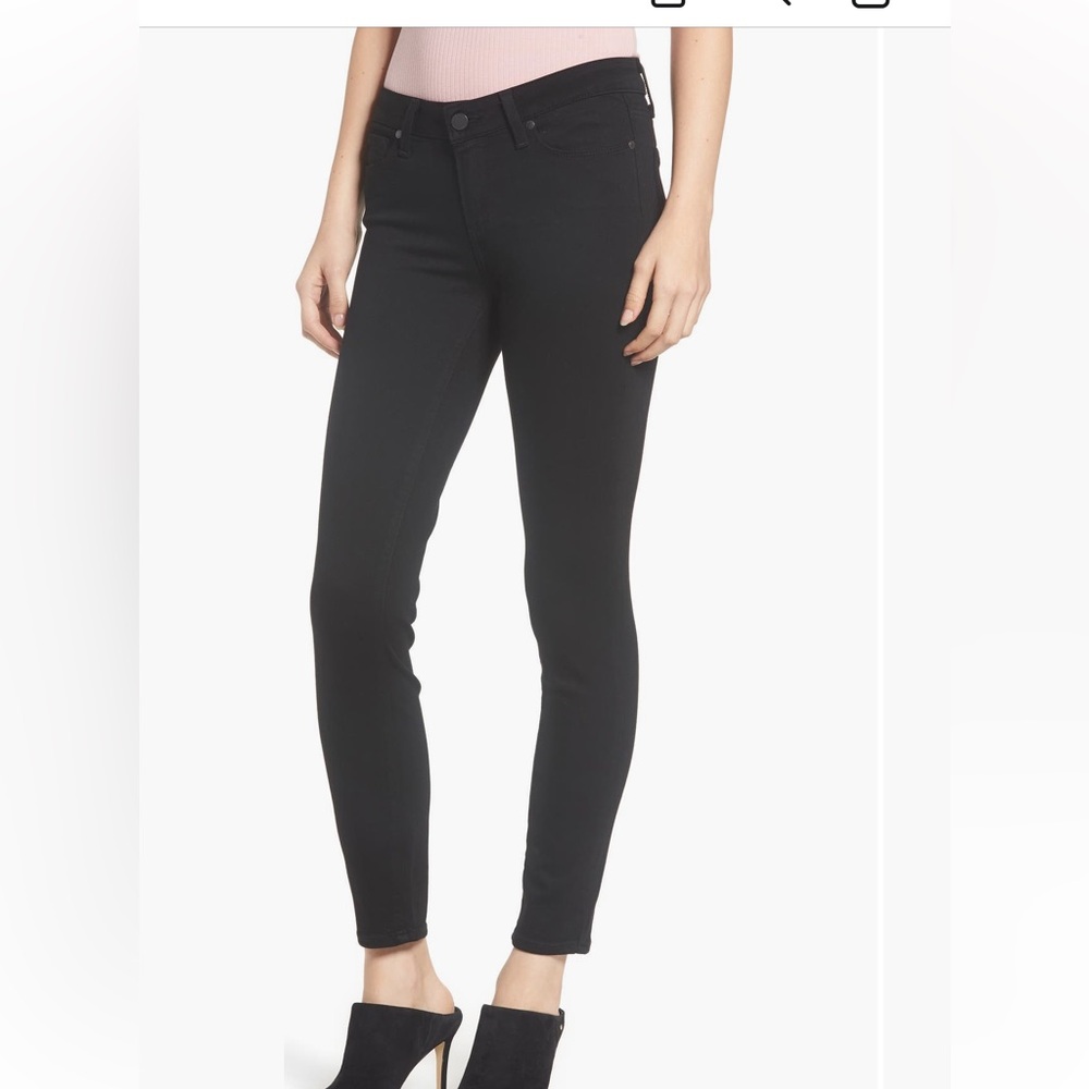PAIGE Transcend - Verdugo Ankle Ultra Skinny Jeans (Black Shadow) size 26